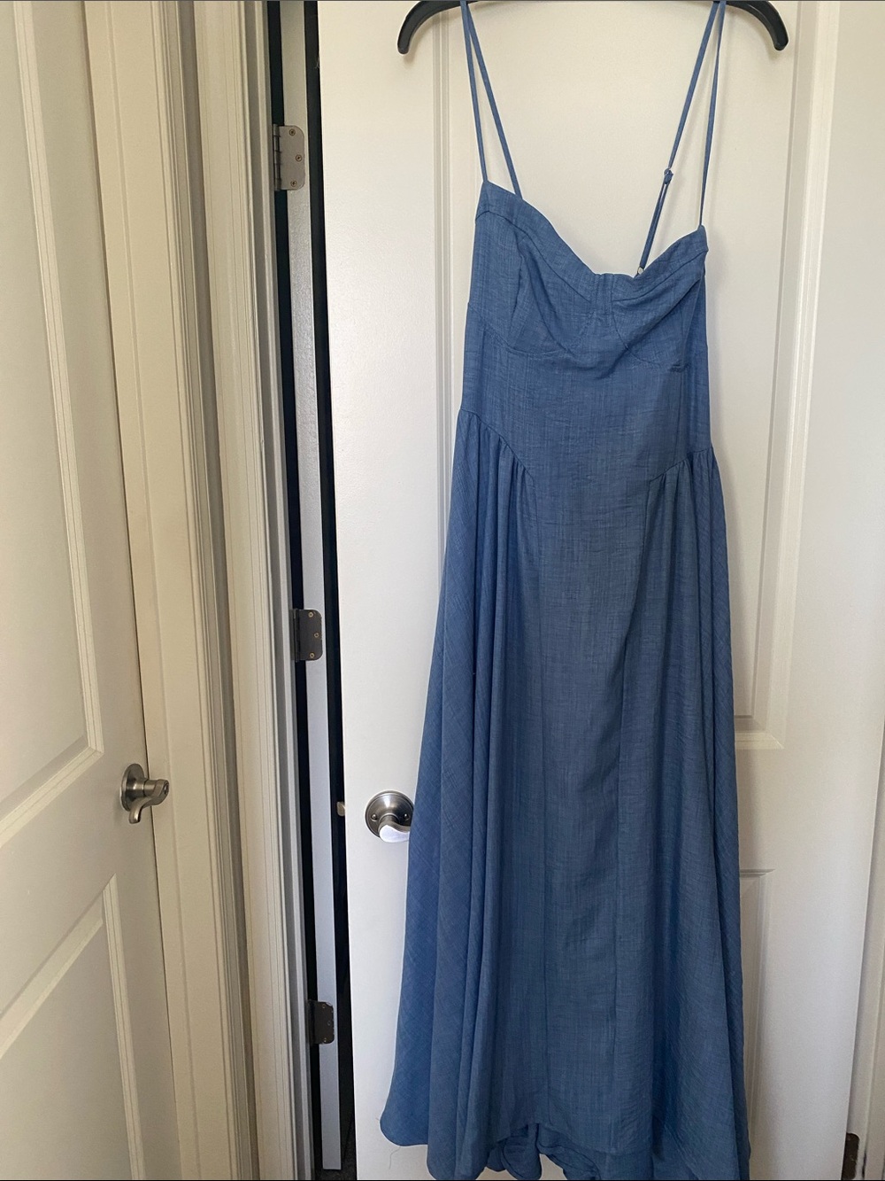 SHEIN Blue Spaghetti Strap Maxi Dress